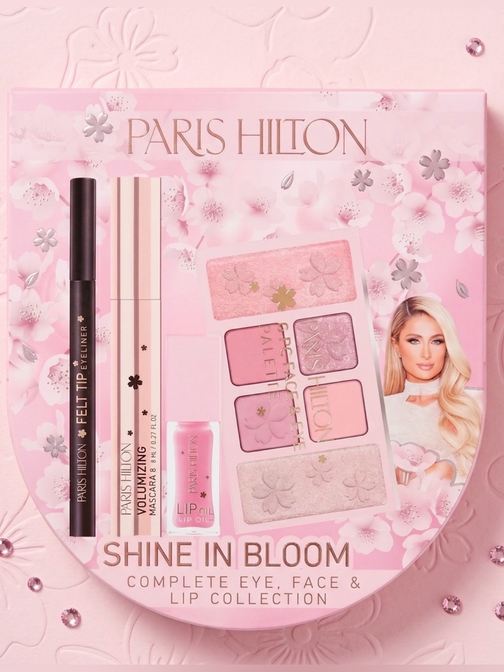 Paris Hilton Shine in Bloom Pink Eye, Face & Lip Palette